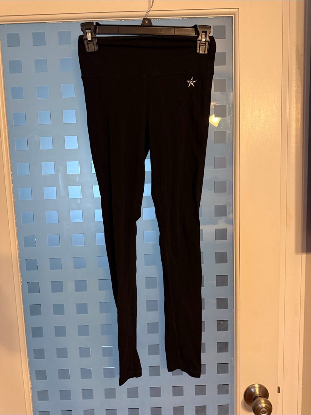 Women's Black Performance Leggings with Small Star Accent
